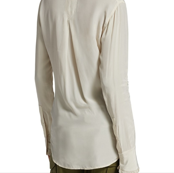 Rag and bone Icons Jordan Ruffle trim button-up size M - Picture 2 of 4